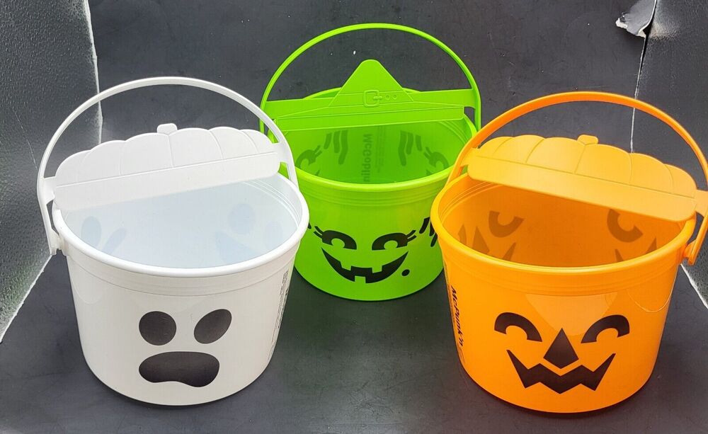 McDONALDS 2022 Halloween Boo Buckets Set of 3 McPunkn McGoblin McBoo
